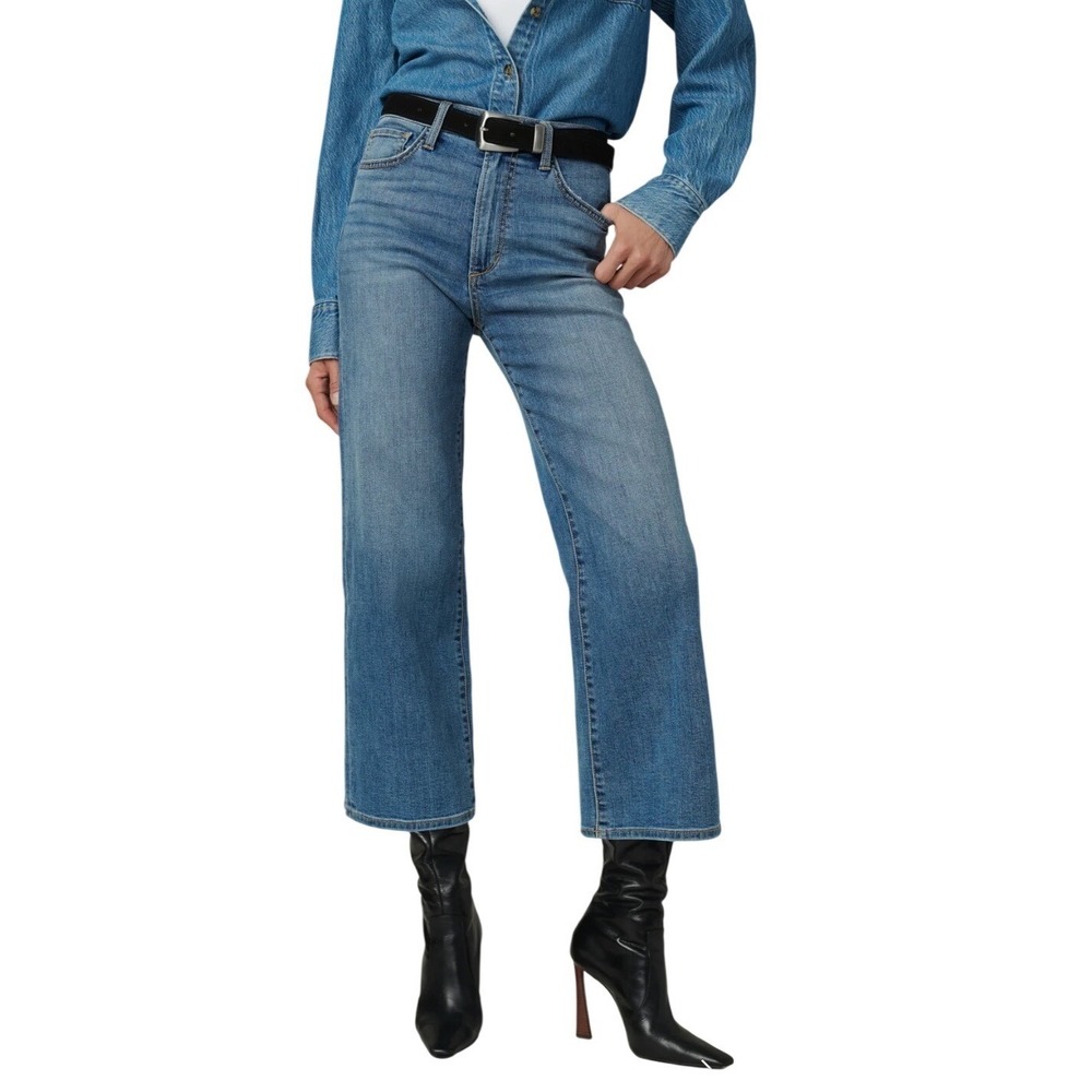 NWT‎ Joe's Jeans The Blake High Rise Wide Leg Crop No Promises Size 25 Jeans